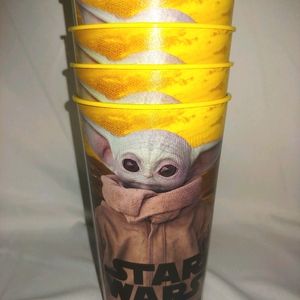 🔴 NWOT 4 Baby Yoda Cups